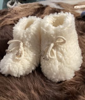 Wollen baby slofjes