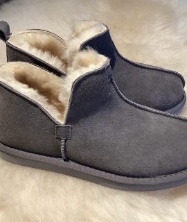 Schapenvacht pantoffels grijs