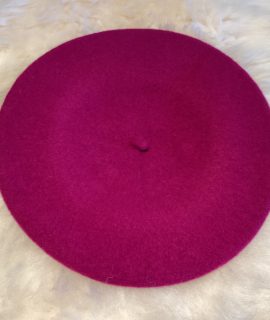 Wollen baret cerise