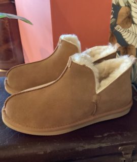 Schapenvacht pantoffels camel