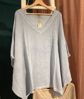 Oversized linnenmix tuniek