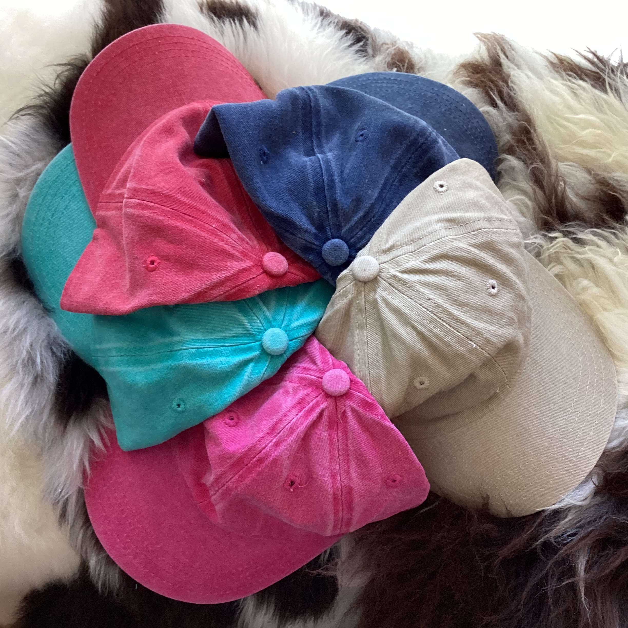Baseballcap stonewashed katoen