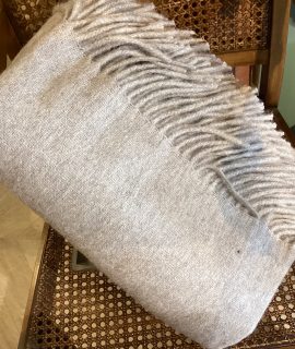 Plaid alpacawol warm beige
