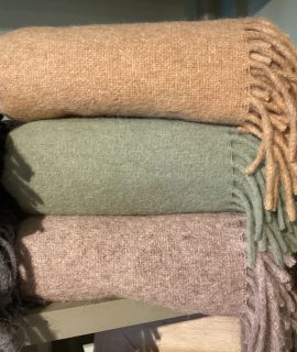 Plaid alpacawol warm beige
