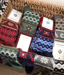 Wolmix sokken met winterdessin