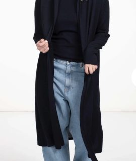 Lang vest van merinowol (2 kleuren)