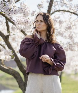 Linnen “Carmen” top