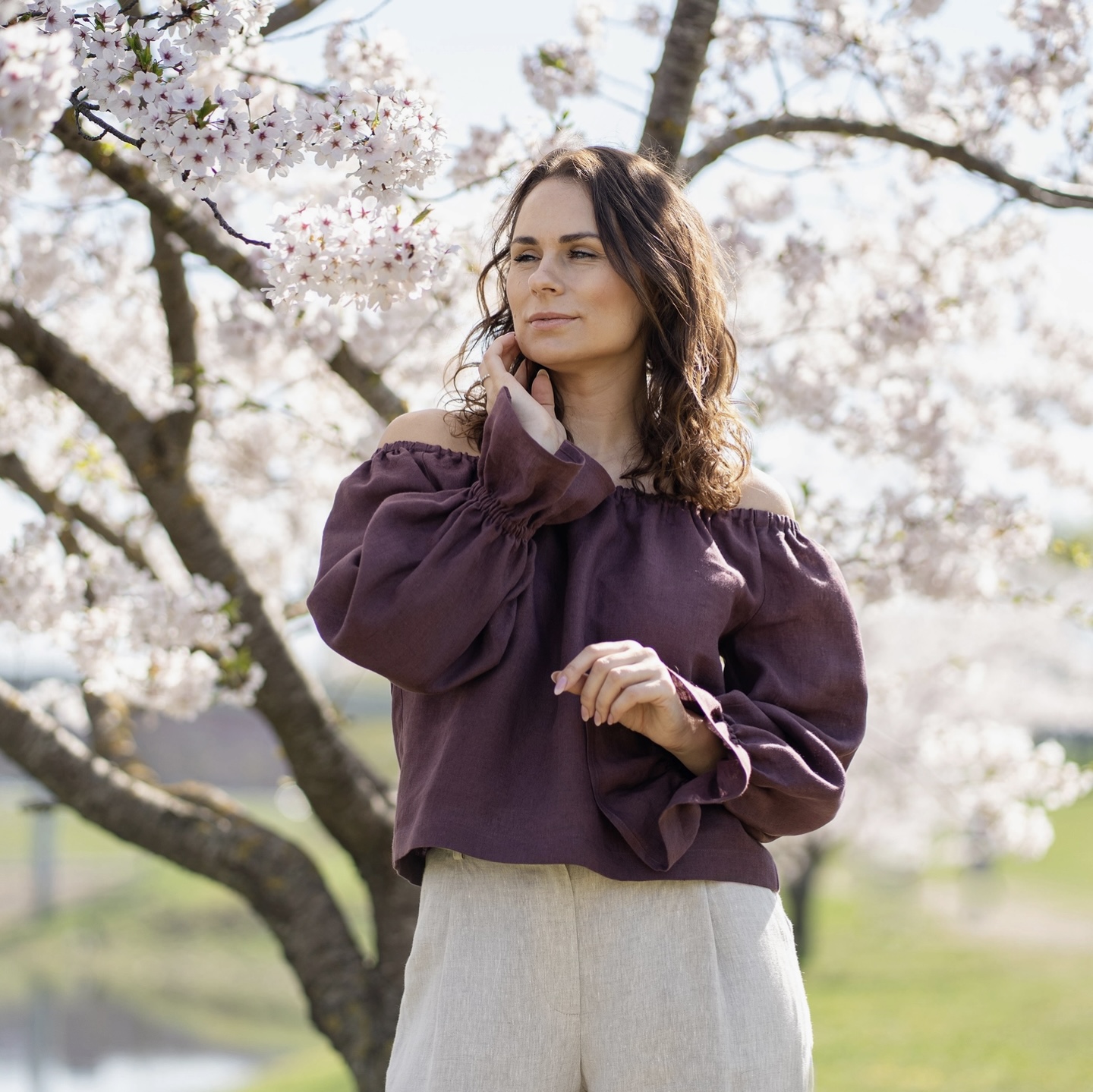 Linnen “Carmen” top