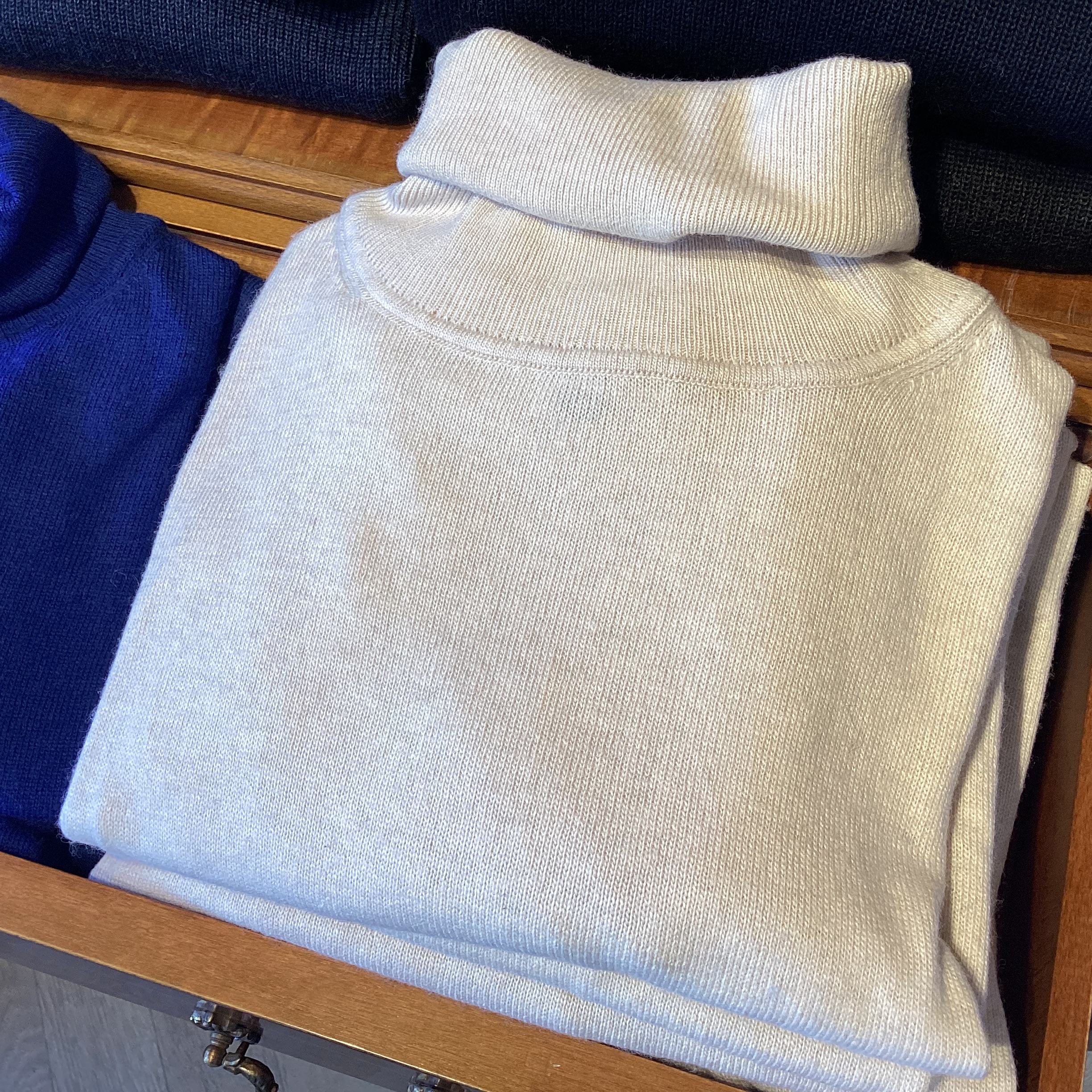 Coltrui van cashmere/merino/katoenmix (3 kleuren) OP=OP - Afbeelding 5