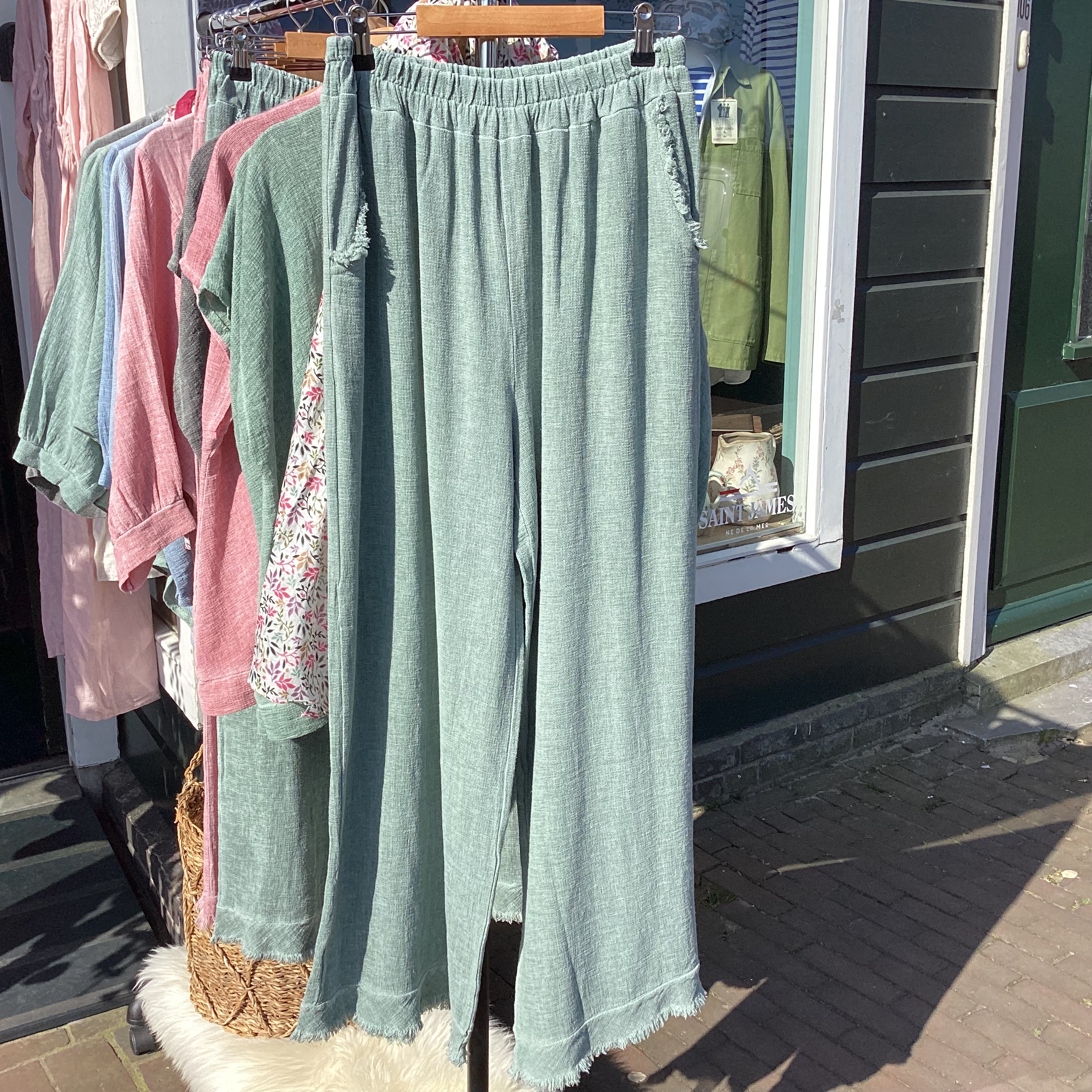 Linnenmix broek (meerdere kleuren) - Afbeelding 4
