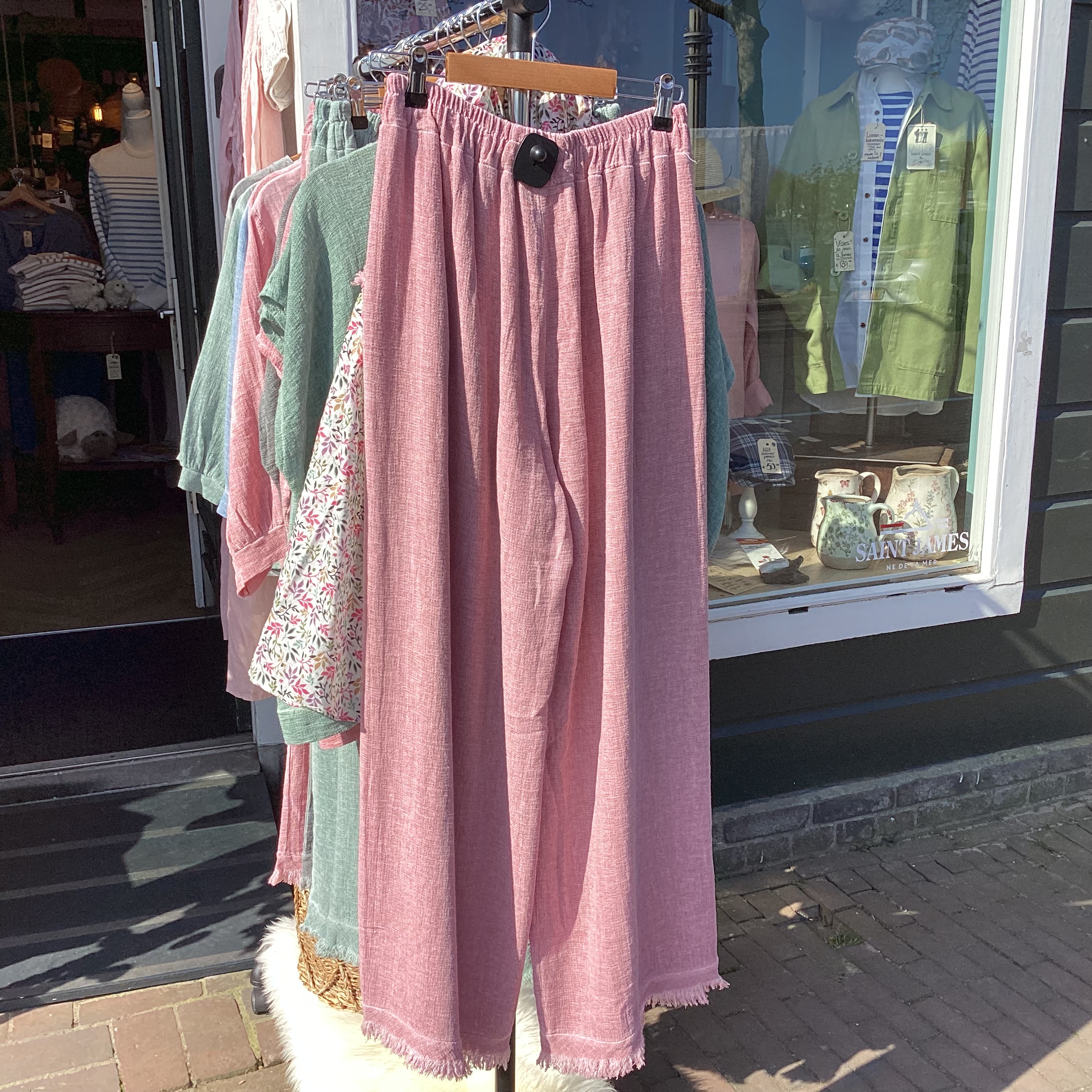 Linnenmix broek (meerdere kleuren) - Afbeelding 2