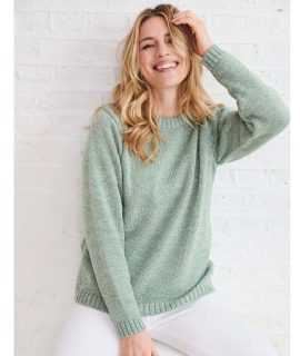Aran merinowol dames trui met ronde hals (meerdere kleuren)