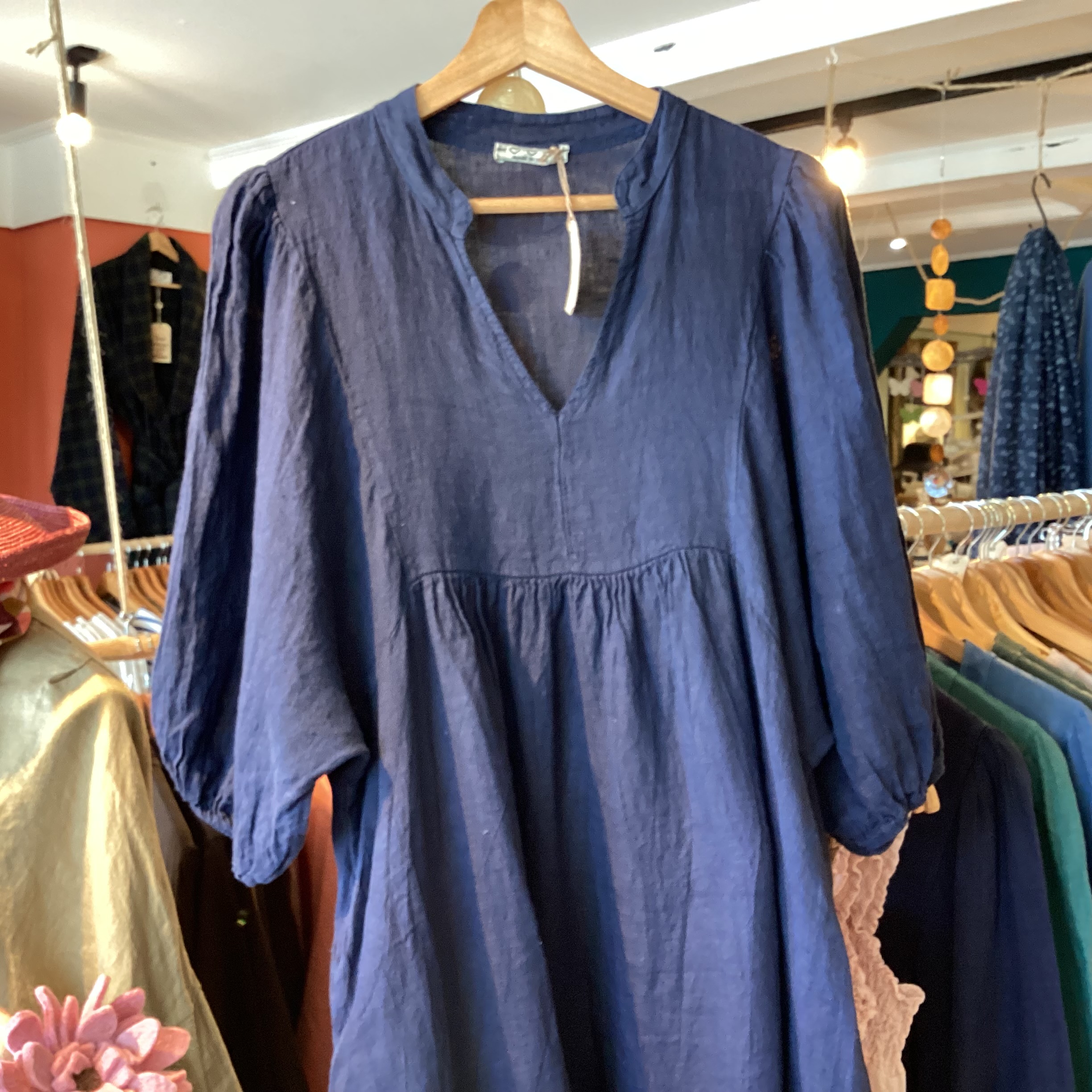 Linnen ‘boho’ jurk (meerdere kleuren) - Afbeelding 4