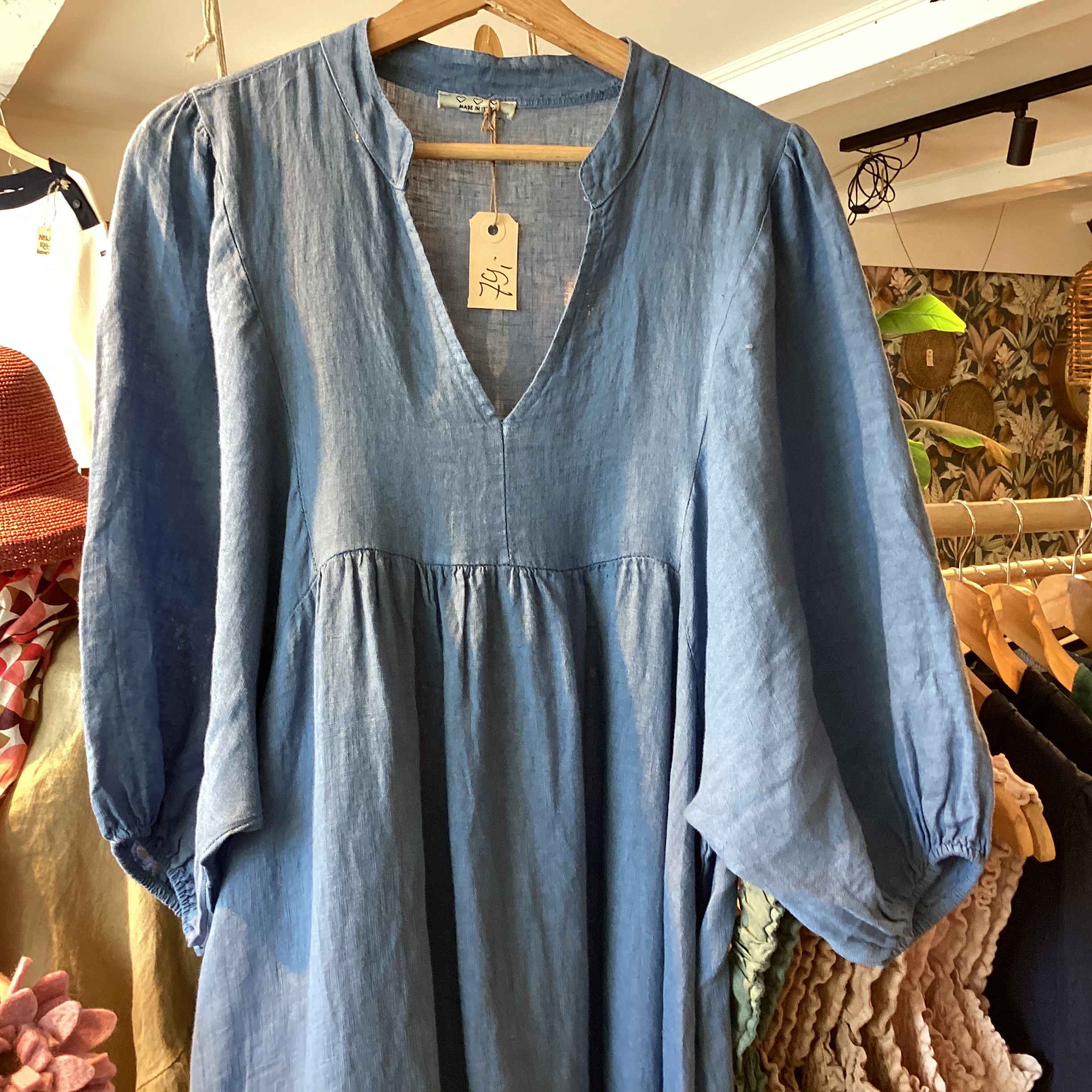 Linnen ‘boho’ jurk (meerdere kleuren) - Afbeelding 3