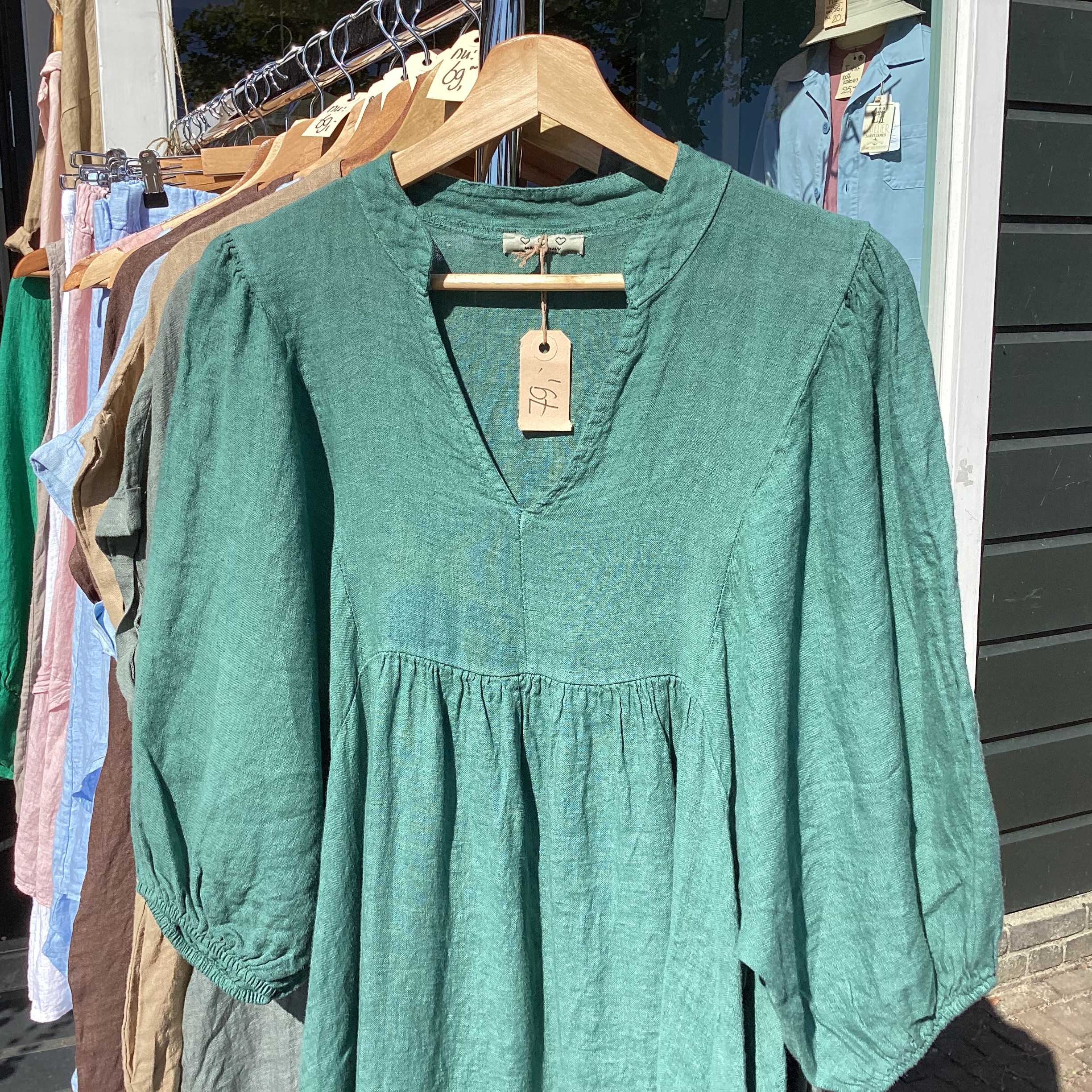 Linnen ‘boho’ jurk (meerdere kleuren) - Afbeelding 2