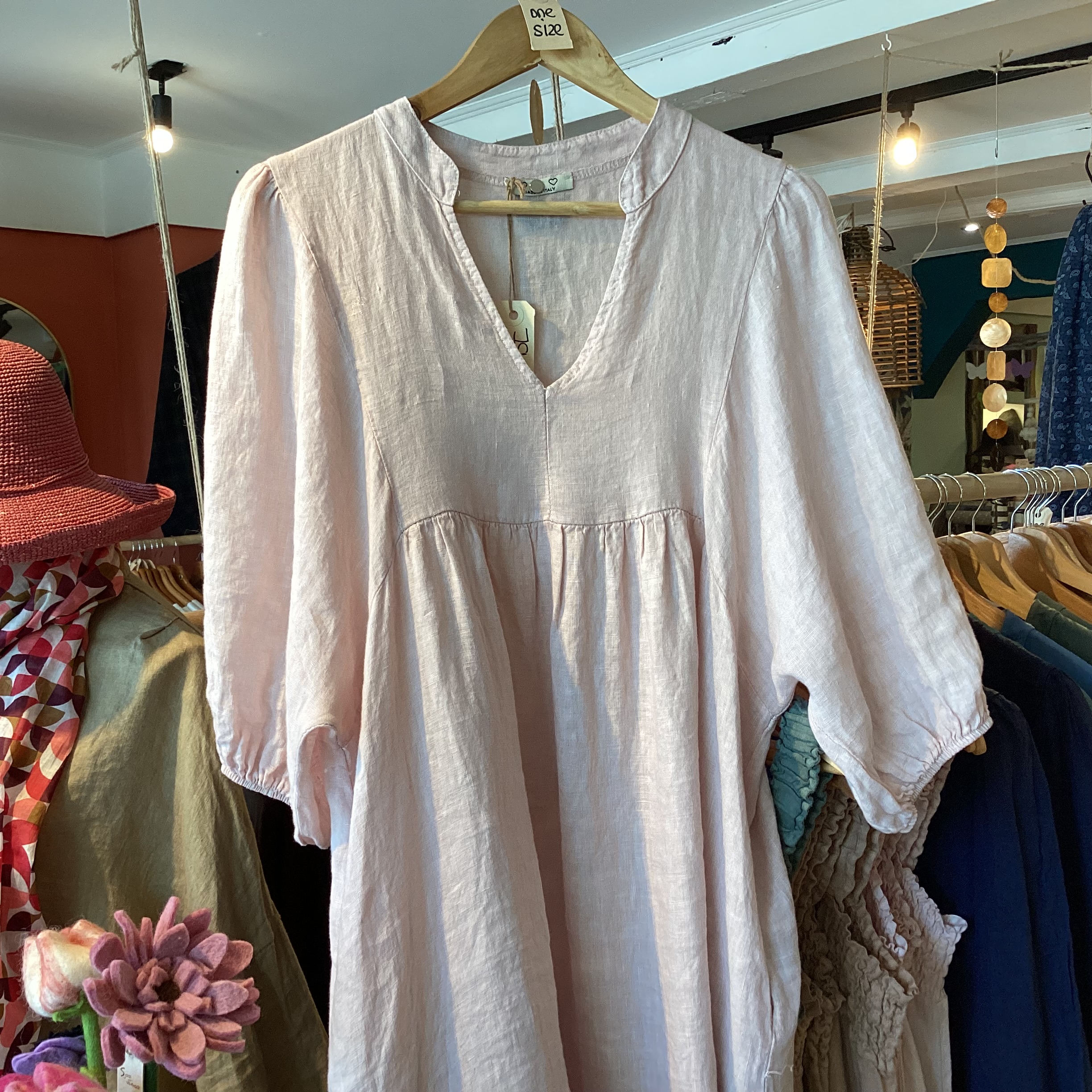 Linnen ‘boho’ jurk (meerdere kleuren) - Afbeelding 7
