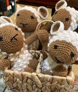 Wollie, het wollen knuffelschaapje