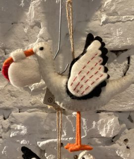 Wolvilt hanger ooievaar