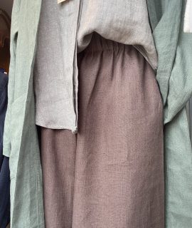 Linnen broek met wijde pijpen