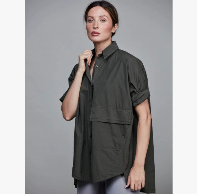 Oversized blouse van poplin katoen - Afbeelding 3
