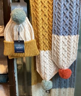 Aran merinowol kinder sjaal